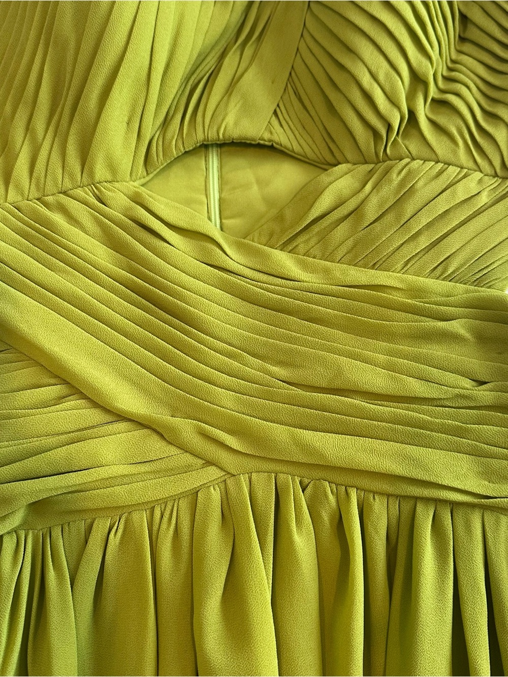 Off-Shoulder Lime Green Evening Dress - Picture 9 of 15